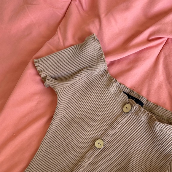 Button-Down Ribbed Dress - Picture 3 of 4